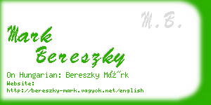 mark bereszky business card